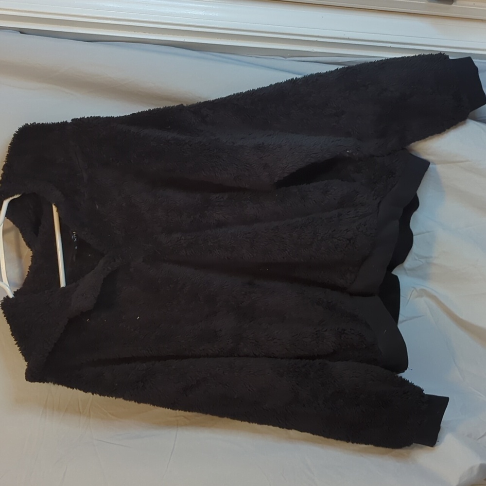 Lukka-lux black plush fleece pullover jacket - Picture 1 of 7